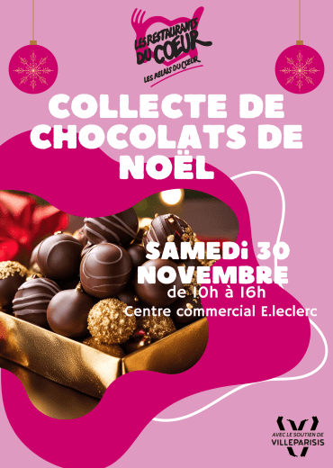Collecte chocolats Restos du coeur
