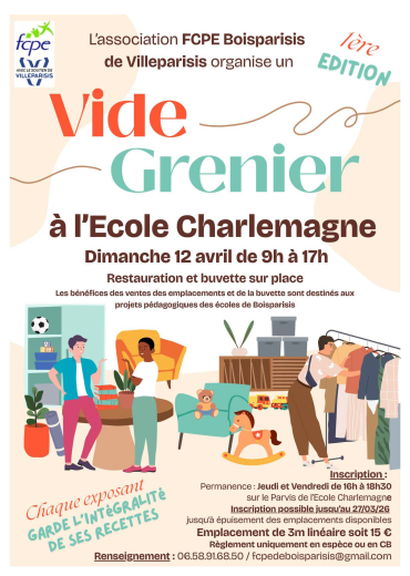 Vide grenier FCPE charlemagne 
