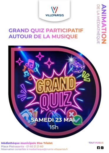 Grand quiz participatif autour de la musique