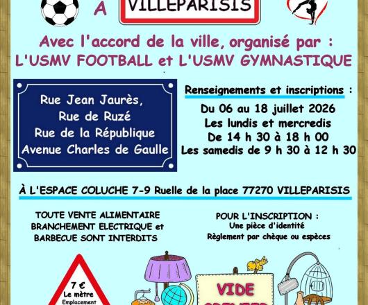 Vide grenier sept 2026