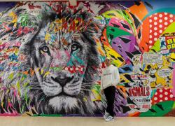 Fresque Blues Lion de Jo Di Bona