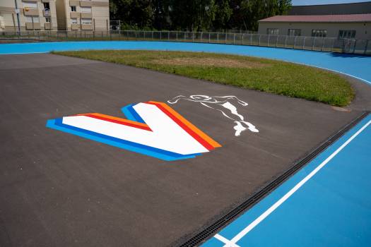 Œuvre street art - piste de roller