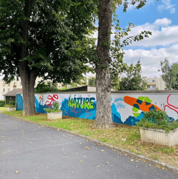 Œuvre street art - nature parc Balzac