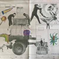Fresque collage avant la pose