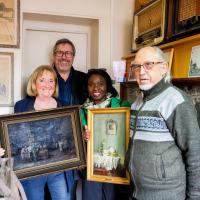 Remise de deux tableaux de Bergeret