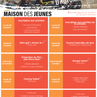 Programme vacances de la Toussaint