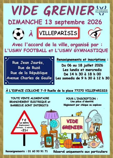 Vide grenier sept 2026