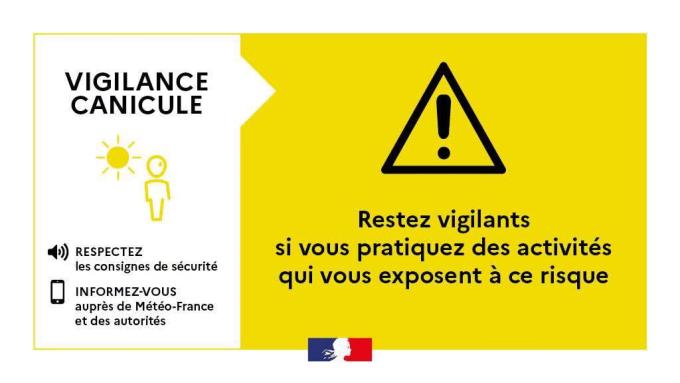Vigilance jaune - canicule
