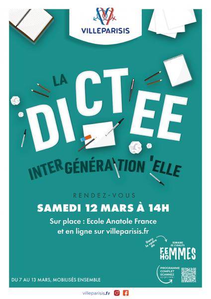 Affiche Dictée intergénérationnelle