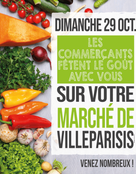 Animation marché Villeparisis 29 octobre 