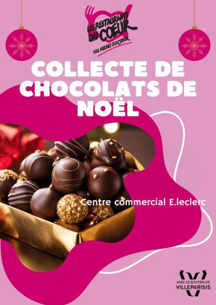 Collecte chocolats Restos du coeur