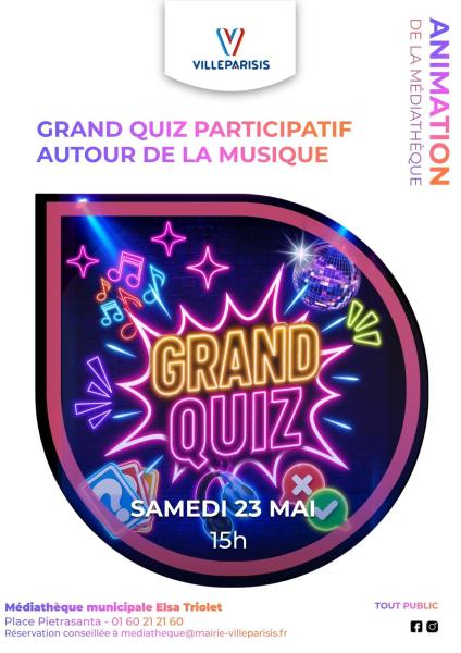 Grand quiz participatif autour de la musique