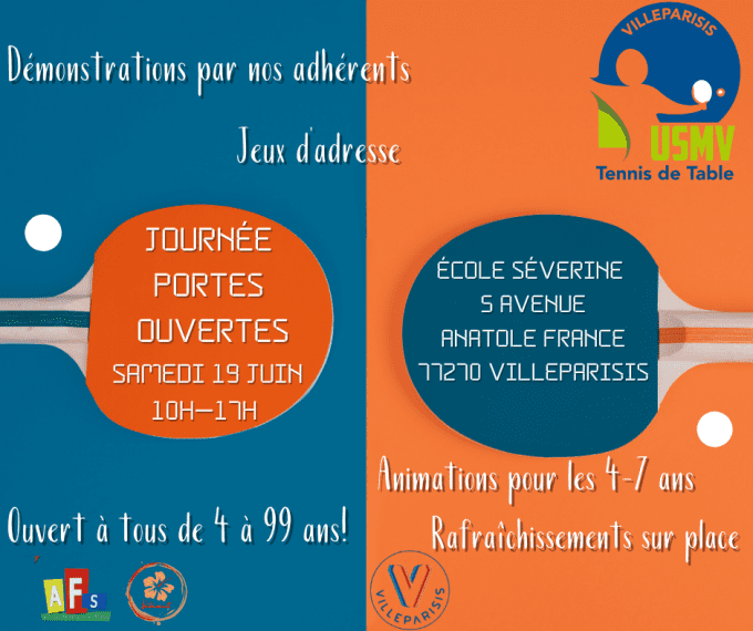 USMV - Portes ouvertes tennis de table