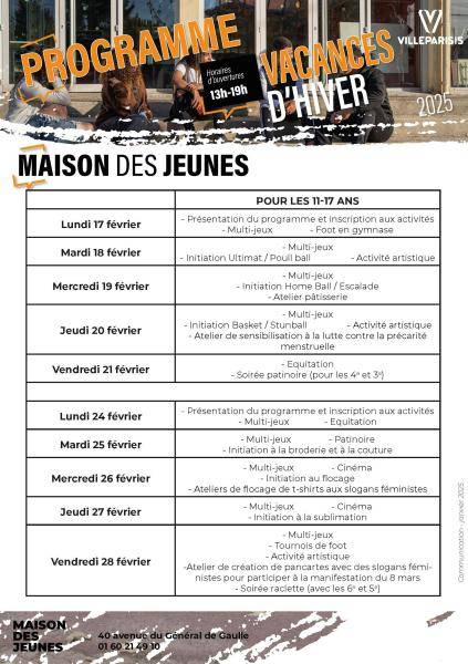 MDJ - vacances hiver