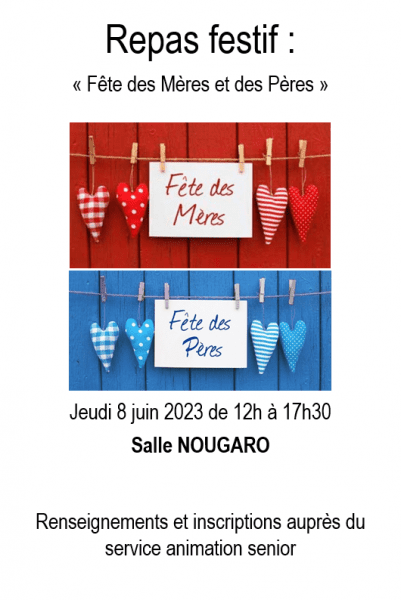 Repas festif, fêtes mères et fêtes des pères 