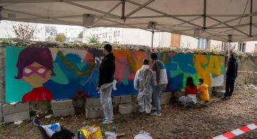 Œuvre street art - jeunesse parc Balzac