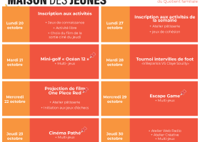 MDJ - vacances Toussaint