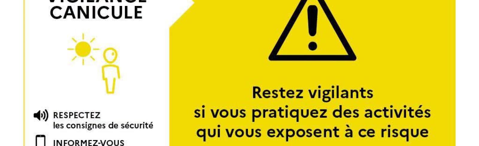 Vigilance jaune - canicule
